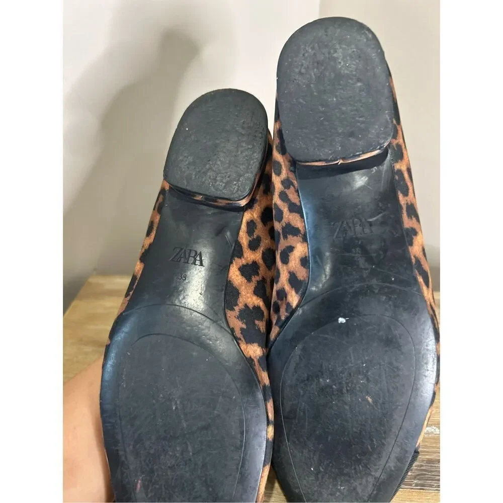 Zara leopard print flats